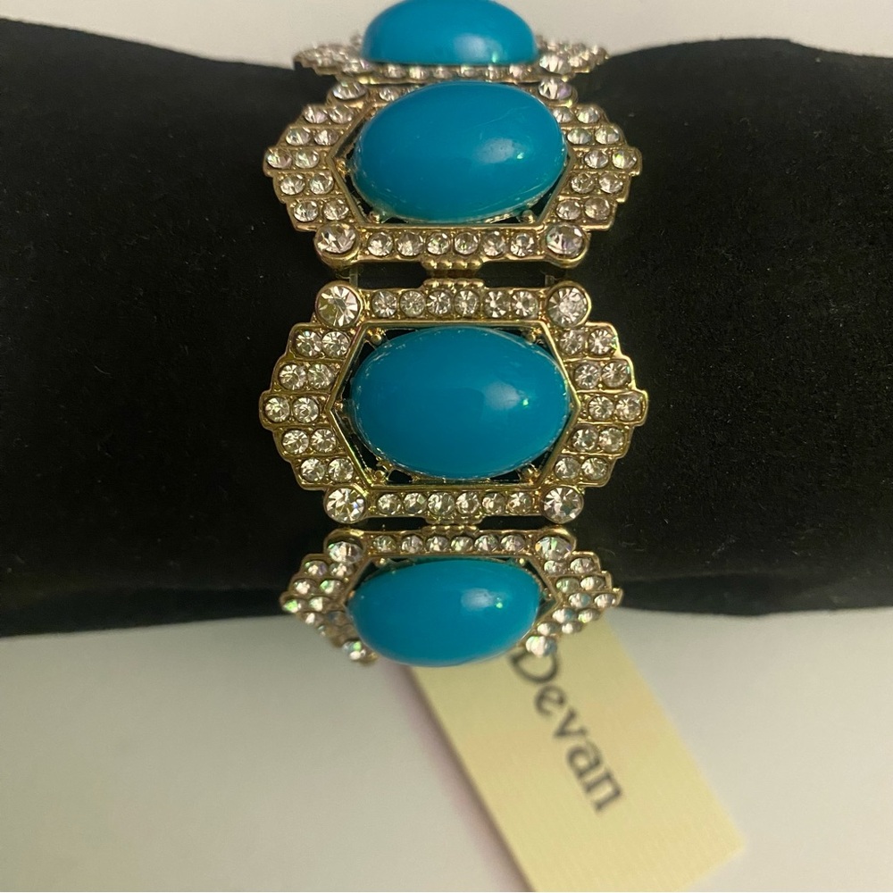 Devan Elegant Blue and Gold Bracelet NWT